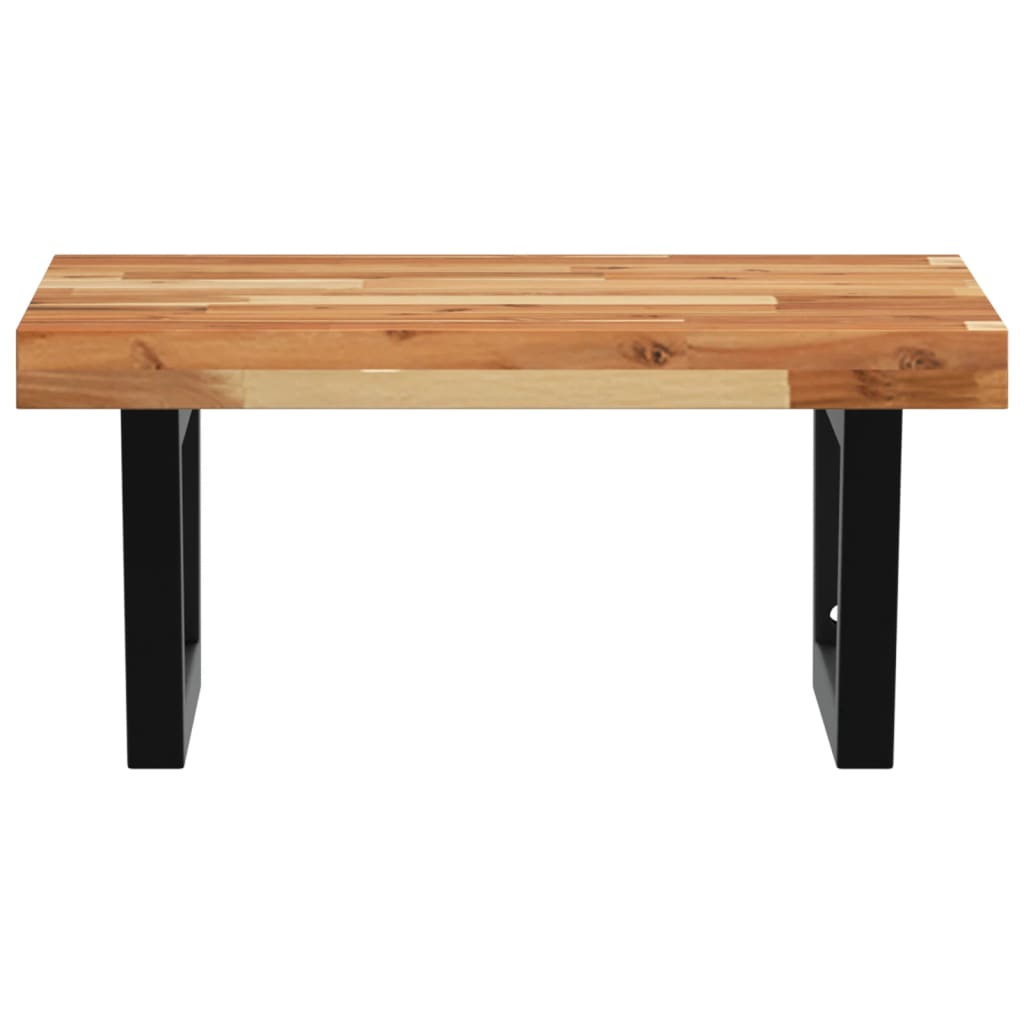 vidaXL Basin Shelf Wall Mounted Steel and Solid Wood Acacia 4