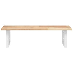 vidaXL Basin Shelf Wall Mounted Steel and Solid Wood Acacia 4