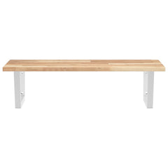 vidaXL Basin Shelf Wall Mounted Steel and Solid Wood Acacia 4