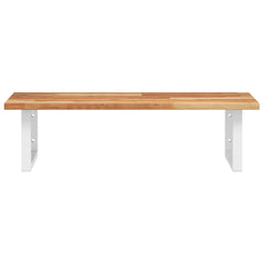 vidaXL Basin Shelf Wall Mounted Steel and Solid Wood Acacia 4