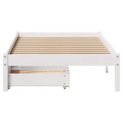vidaXL Bed Frame without Mattress White 90x200 cm Solid Wood Pine 4