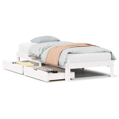 vidaXL Bed Frame with Drawers without Mattress White 90x200 cm 2