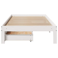 vidaXL Bed Frame with Drawers without Mattress White 90x200 cm 4
