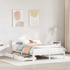 Bed Frame with Drawers without Mattress 140 x 200 cm