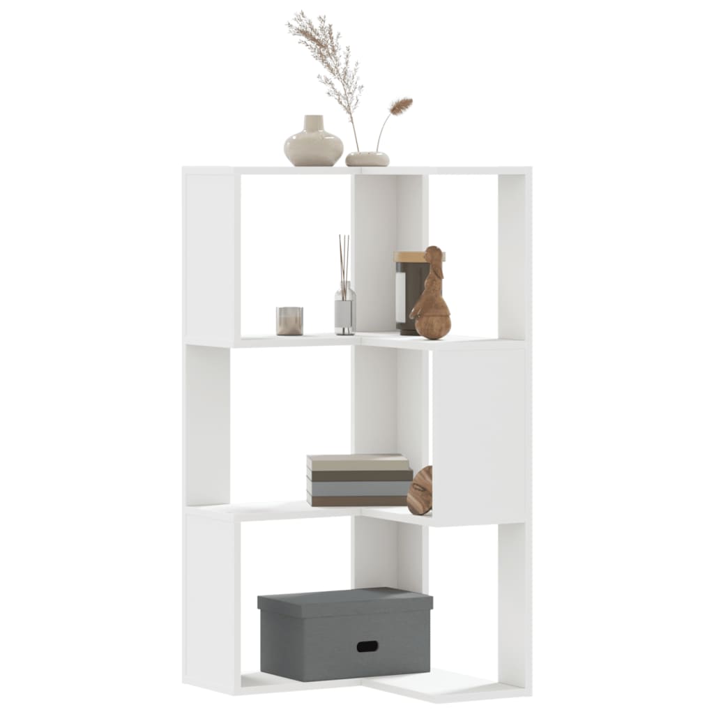 vidaXL Corner Bookcase 3-Tier 50x50x102 cm Engineered Wood