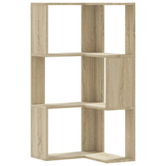 Corner Bookcase 3-Tier Engineered Wood