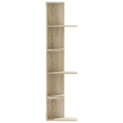 vidaXL Wall Corner Shelf Sonoma Oak 36.5x36.5x140 cm Engineered Wood 5