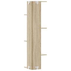 vidaXL Wall Corner Shelf Sonoma Oak 36.5x36.5x140 cm Engineered Wood 6