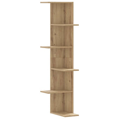 vidaXL Wall Corner Shelf Artisian Oak 36.5x36.5x140 cm Engineered Wood 2