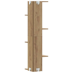 vidaXL Wall Corner Shelf Artisian Oak 36.5x36.5x140 cm Engineered Wood 6
