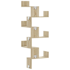 vidaXL Wall Corner Shelf Sonoma Oak 45x45x147 cm Engineered Wood 6