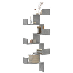 vidaXL Wall Corner Shelf Concrete Grey 45x45x147 cm Engineered Wood 1