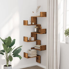 Wall Corner Shelf Engineered Wood
