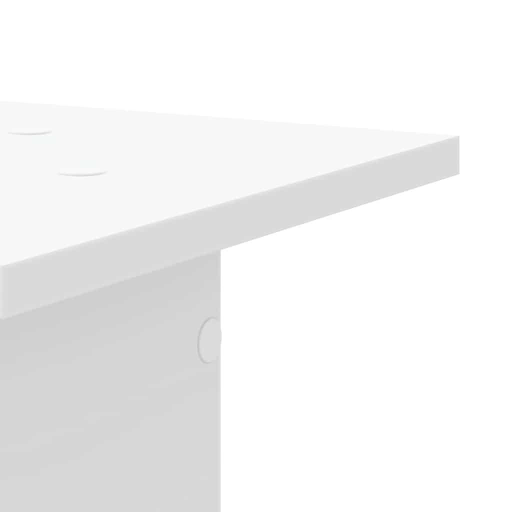 vidaXL Speaker Stands 2 pcs White 30x30x40 cm Engineered Wood 6