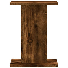 vidaXL Speaker Stands 2 pcs Smoked Oak 30x30x40 cm Engineered Wood 5