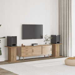 vidaXL Speaker Stands 2 pcs Artisan Oak 30x30x40 cm Engineered Wood 1