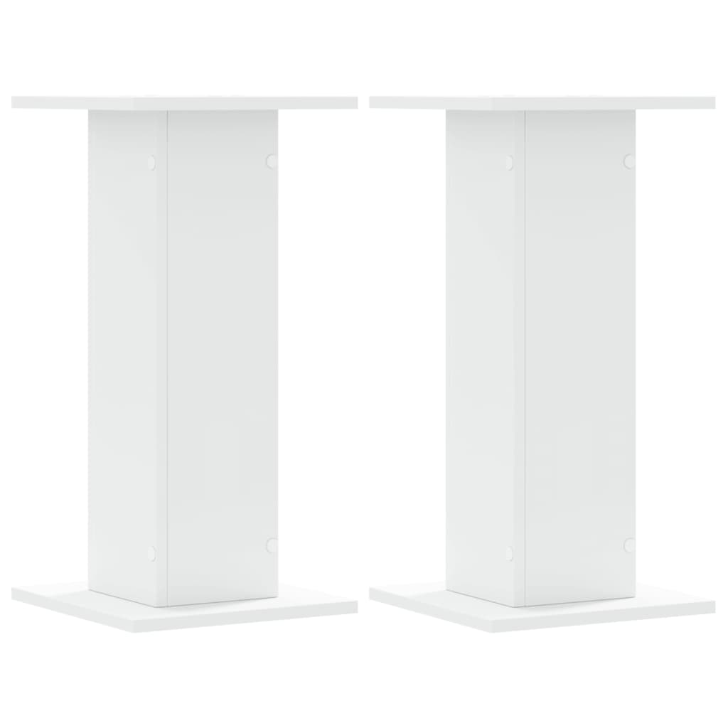 vidaXL Speaker Stands 2 pcs White 30x30x60 cm Engineered Wood 2