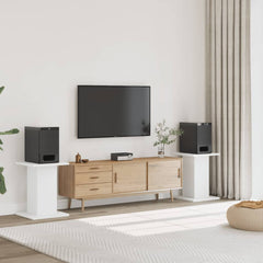 vidaXL Speaker Stands 2 pcs White 30x30x60 cm Engineered Wood 1