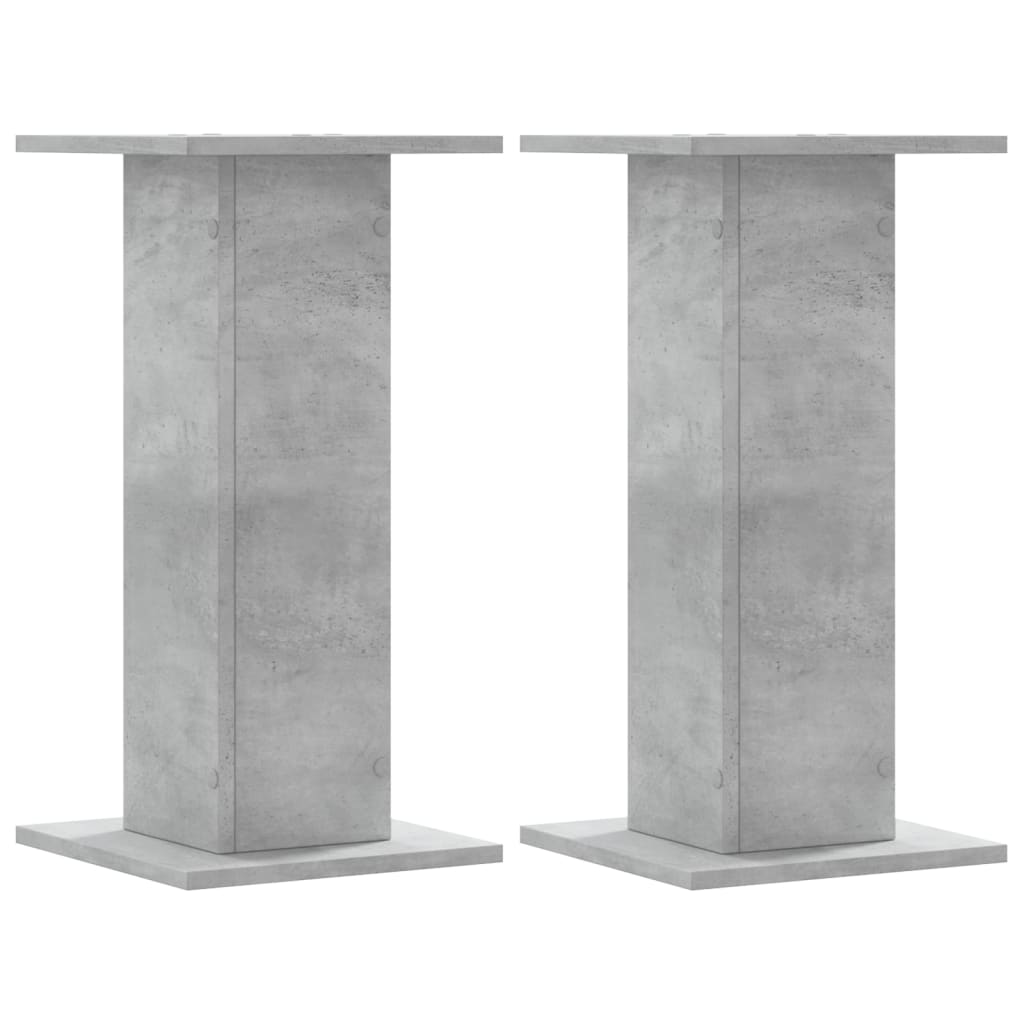 vidaXL Speaker Stands 2 pcs Concrete Grey 30x30x60 cm Engineered Wood 2