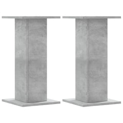 vidaXL Speaker Stands 2 pcs Concrete Grey 30x30x60 cm Engineered Wood 2