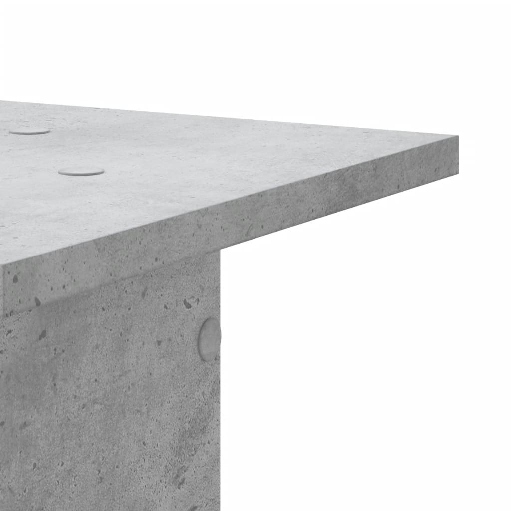 vidaXL Speaker Stands 2 pcs Concrete Grey 30x30x60 cm Engineered Wood 6