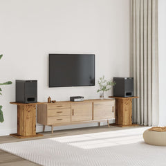 vidaXL Speaker Stands 2 pcs Old Wood 30x30x60 cm Engineered Wood 1
