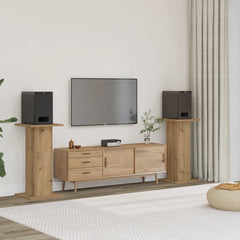 vidaXL Speaker Stands 2 pcs Artisan Oak 30x30x60 cm Engineered Wood 1
