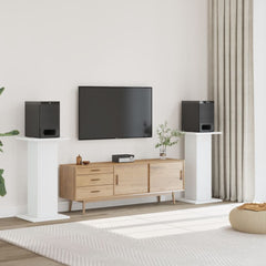 vidaXL Speaker Stands 2 pcs White 30x30x80 cm Engineered Wood 1
