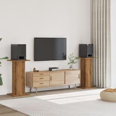 vidaXL Speaker Stands 2 pcs Artisan Oak 30x30x80 cm Engineered Wood 1