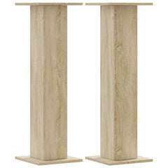 vidaXL Speaker Stands 2 pcs Sonoma Oak 30x30x95 cm Engineered Wood 2