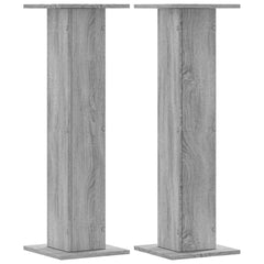 vidaXL Speaker Stands 2 pcs Grey Sonoma 30x30x95 cm Engineered Wood 2