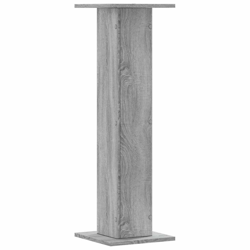vidaXL Speaker Stands 2 pcs Grey Sonoma 30x30x95 cm Engineered Wood 4