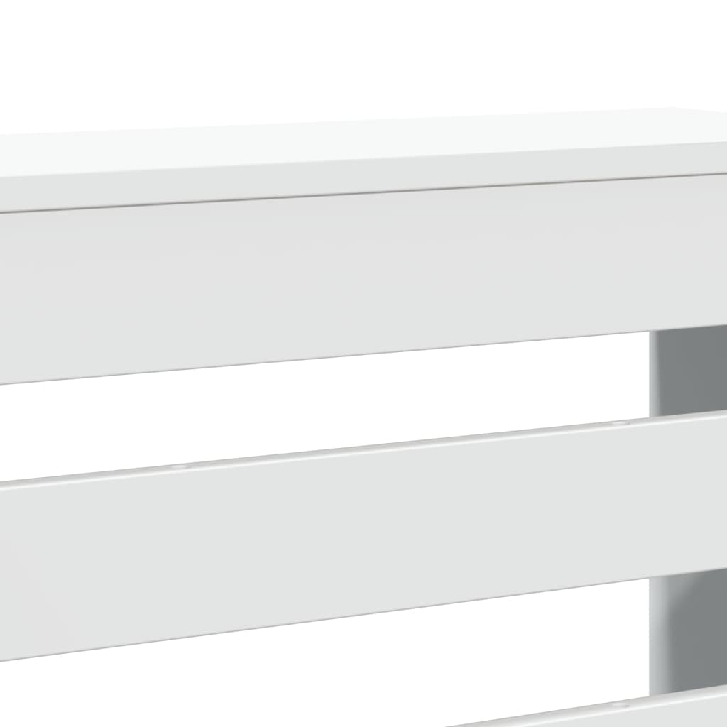 vidaXL Radiator Cover White 104 x 20 x 82 cm Engineered Wood 6