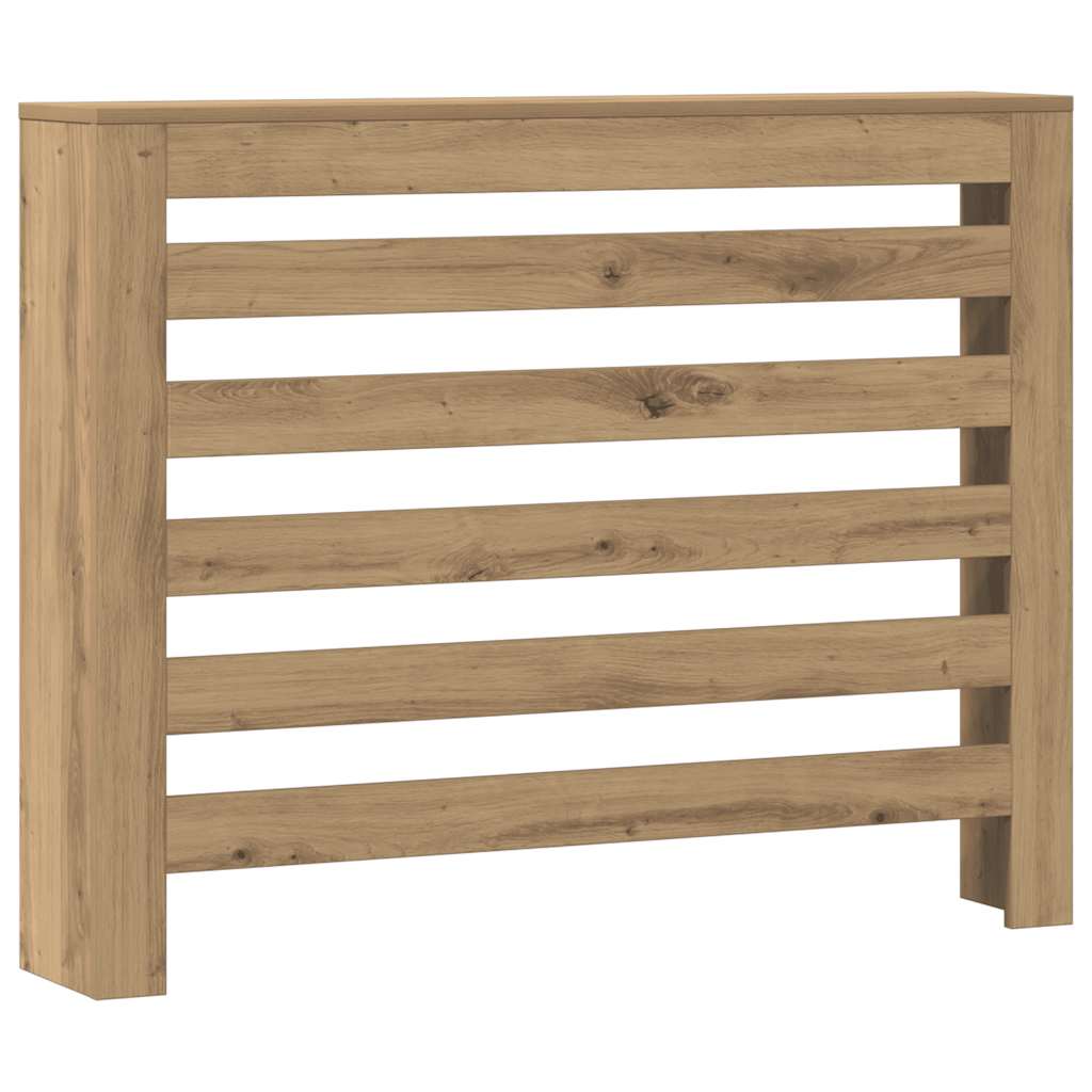 vidaXL Radiator Cover Oak 104 x 20 x 82 cm Engineered Wood 2