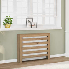 vidaXL Radiator Cover Oak 104 x 20 x 82 cm Engineered Wood 1