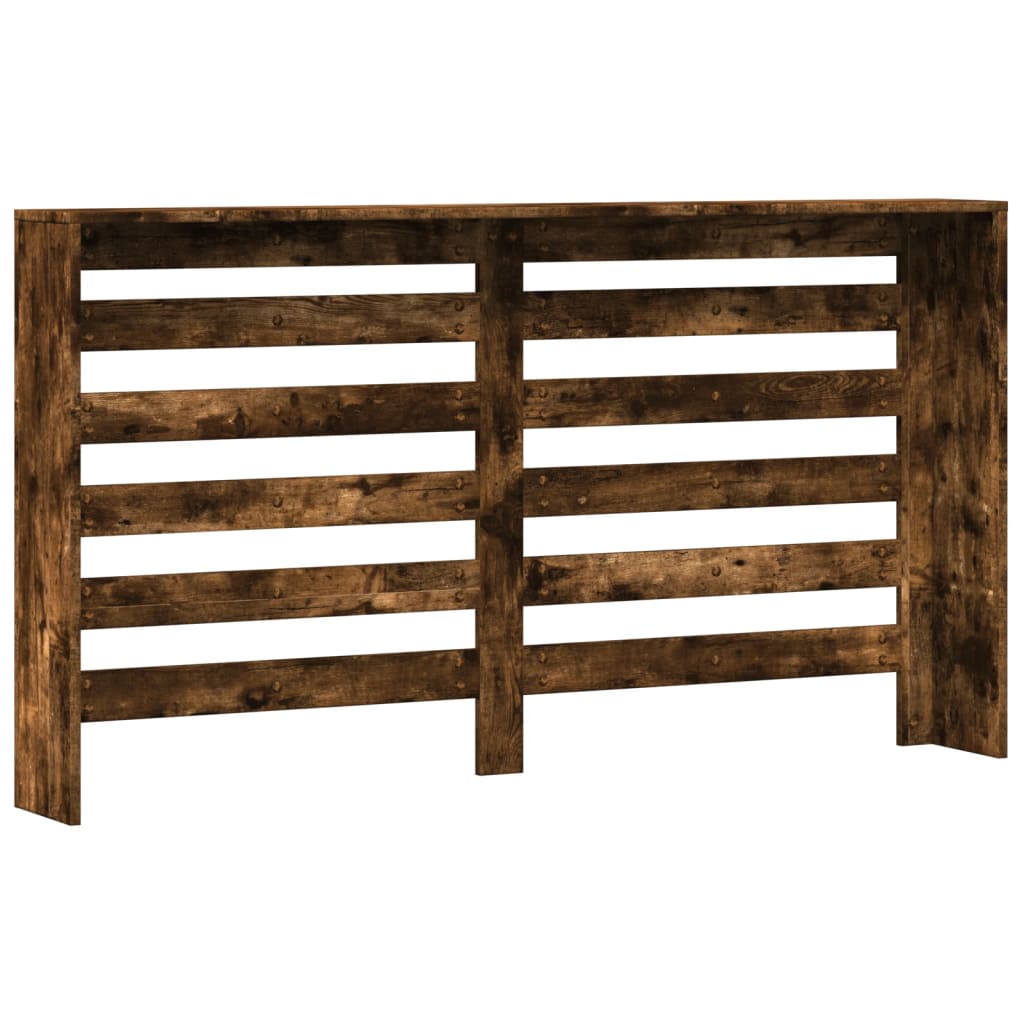 vidaXL Radiator Cover Smoked Oak 149 x 20 x 82 cm Engineered Wood 4