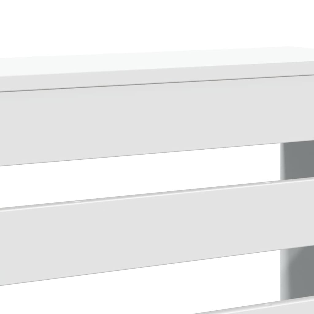 Radiator Cover 175x20x82 cm Engineered Wood Horizontal Slats White