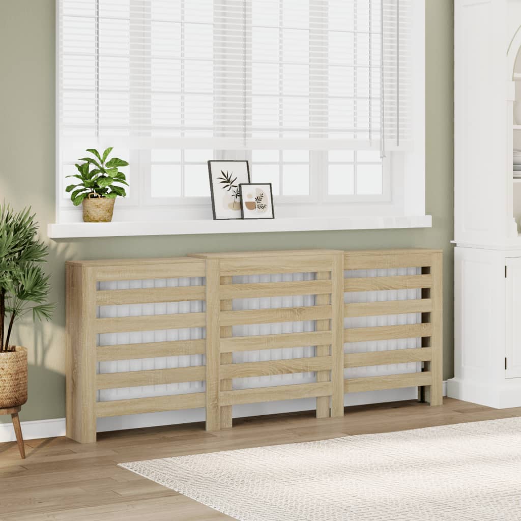 vidaXL Radiator Cover 205x21.5x83.5 cm Engineered Wood