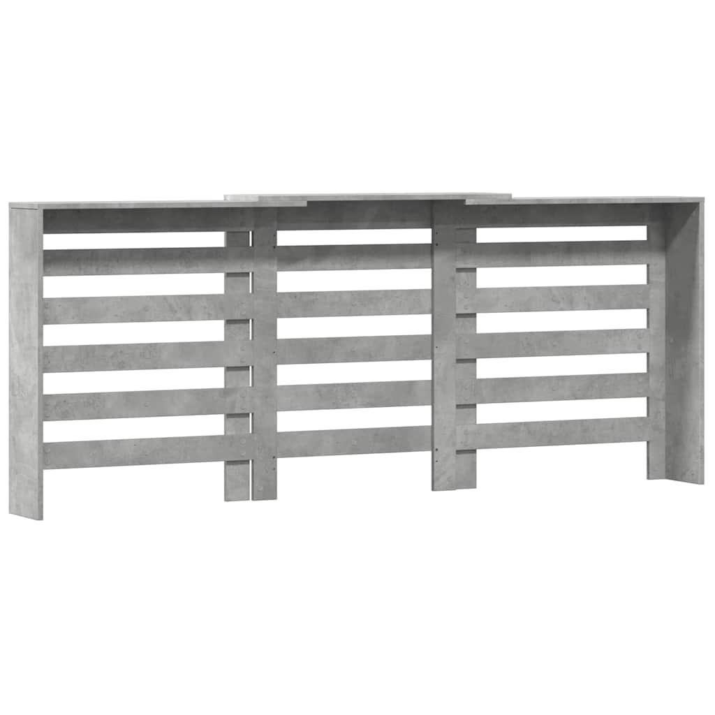 vidaXL Radiator Cover Concrete Grey 205 x 21.5 x 83.5 cm 4
