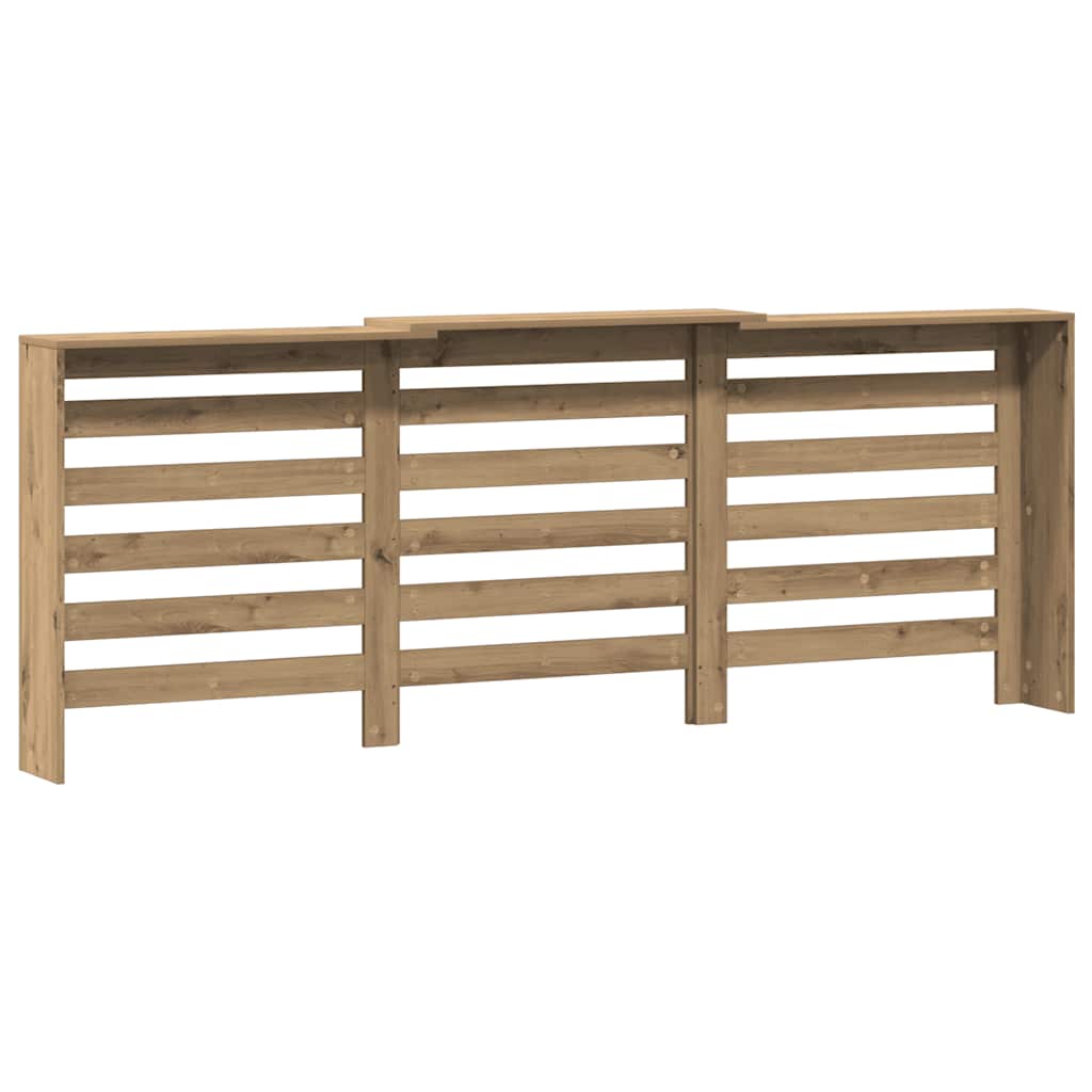 vidaXL Radiator Cover Oak 205 x 21.5 x 83.5 cm Engineered Wood 4