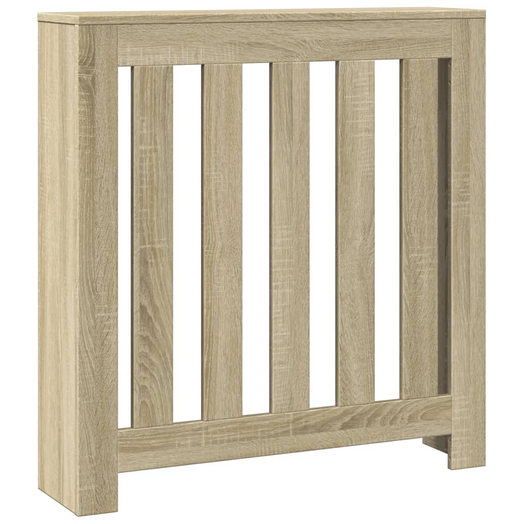 vidaXL Radiator Cover Sonoma Oak 78 x 20 x 82 cm Engineered Wood 2