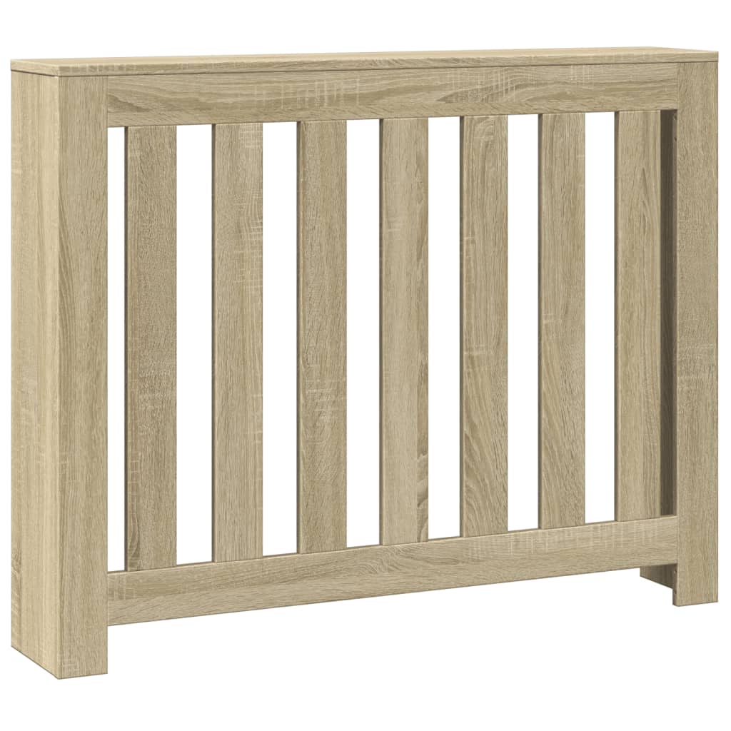 vidaXL Radiator Cover Sonoma Oak 104 x 20 x 82 cm Engineered Wood 2