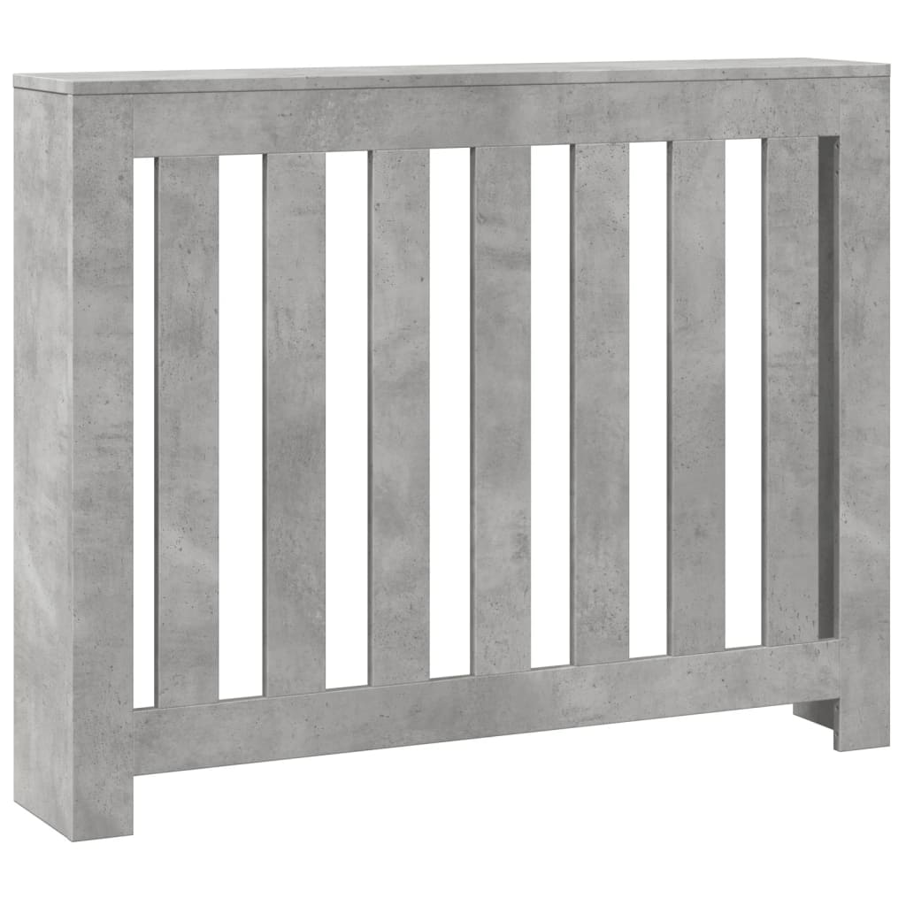 vidaXL Radiator Cover Concrete Grey 104 x 20 x 82 cm Engineered Wood 2