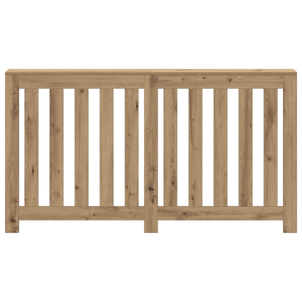 vidaXL Radiator Cover Oak 149 x 20 x 82 cm Engineered Wood 3