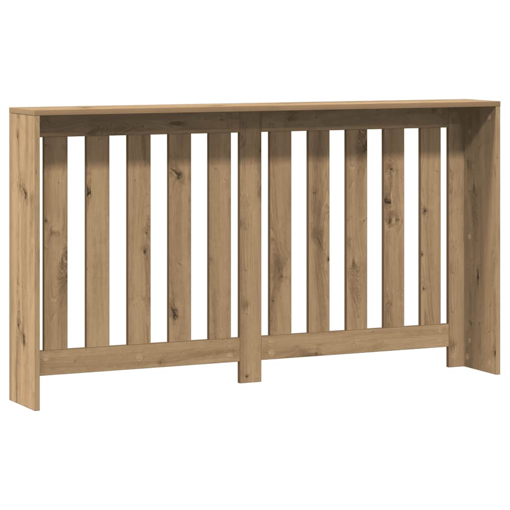 vidaXL Radiator Cover Oak 149 x 20 x 82 cm Engineered Wood 4