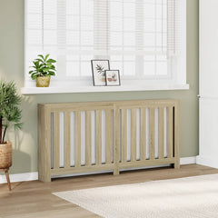 Radiator Cover 175x20x82 cm Engineered Wood Vertical Slats Sonoma oak