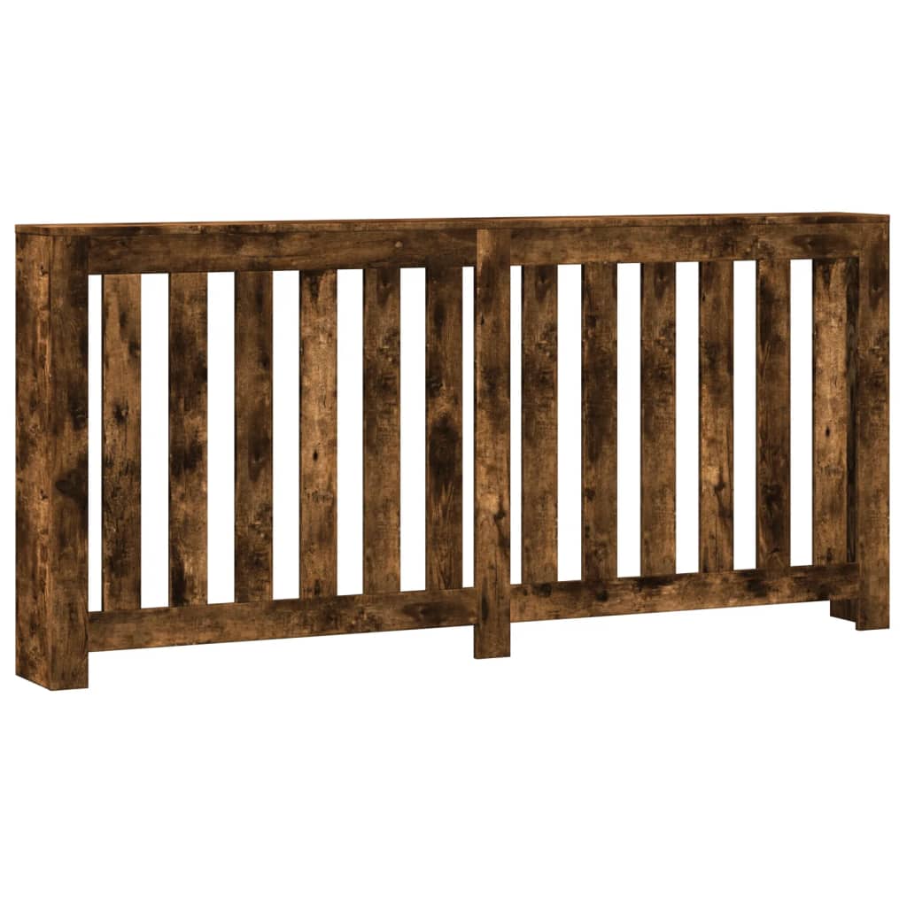 vidaXL Radiator Cover Smoked Oak 175 x 20 x 82 cm Engineered Wood 2