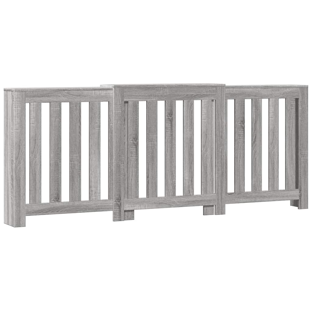 vidaXL Radiator Cover Grey Sonoma 205 x 21.5 x 83.5 cm Engineered Wood 2