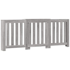 vidaXL Radiator Cover Grey Sonoma 205 x 21.5 x 83.5 cm Engineered Wood 2