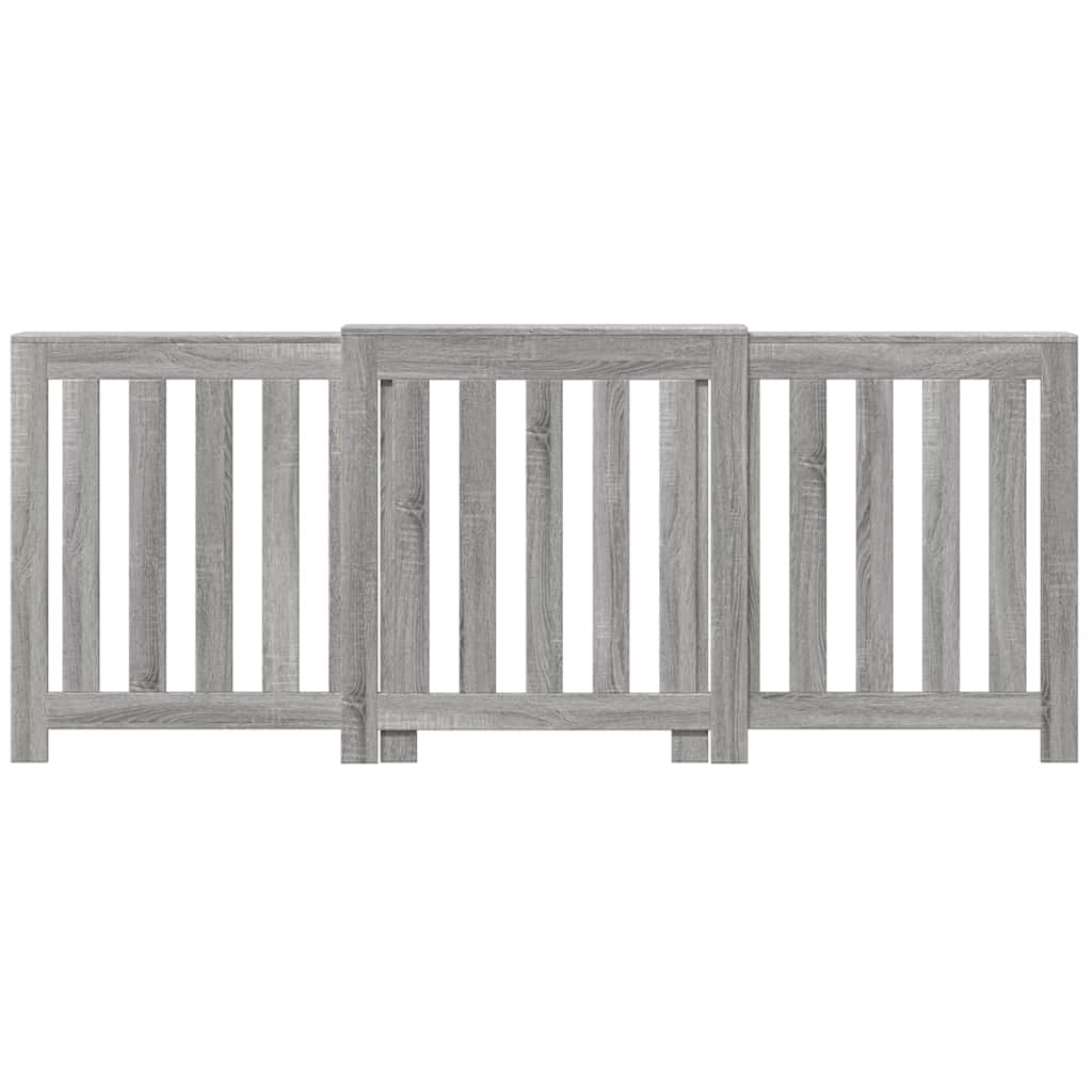 vidaXL Radiator Cover Grey Sonoma 205 x 21.5 x 83.5 cm Engineered Wood 3